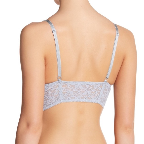 New Free People Gray Metallic Alina Soft Bra - Picture 3 of 6